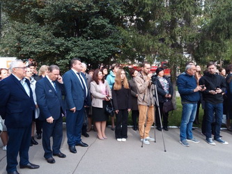 Вячеслав Тарасов и Сергей Овсянников приняли участие в открытии экспозиции Галереи Почета